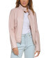 Women's Faux Leather Latch Collar Racer Jacket