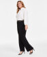 Plus Size Belted Pull-On Pants