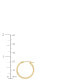 ფოტო #5 პროდუქტის Textured & Polished Small Hoop Earrings in 14k Gold, 20mm