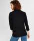 ფოტო #2 პროდუქტის Women's Knit 3/4-Sleeve Boyfriend Blazer, Created for Macy's