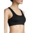 No Boundaries Juniors Double Scoop Neck Bra Women 2XL Black Nylon Pullover Solid