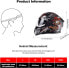 Фото #7 товара LIONCIANO Motorcycle Helmet Full Face Helmet DOT/ECE Certified Full Face Motorcycle Helmet with Double Sun Visor, Scooter Helmet Cruiser Crash Helmet