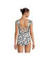 ფოტო #2 პროდუქტის Women's Long Tummy Control Cap Sleeve X-Back One Piece Swimsuit