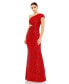 Фото #1 товара Women's Ieena Sequined One Shoulder Cap Sleeve Cut Out Gown