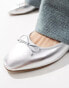 Фото #3 товара New Look flat ballet pump in silver