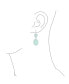 ფოტო #3 პროდუქტის Elegant Gemstone Teardrop Accent Natural Briolette Soft Mint Light Green Amazonite Faceted Oval Drop Earrings For Women Fish Hook