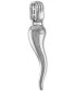 Фото #3 товара Esquire Men's Jewelry cubic Zirconia Horn Pendant in Sterling Silver, Created for Macy's