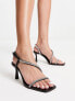 Фото #1 товара & Other Stories rhinestone strap stiletto heel sandals in black