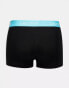 Lacoste essentials 3 pack trunks in black with contrast waistband