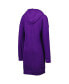 ფოტო #4 პროდუქტის Women's Purple LSU Tigers Quick Pass Lace-Up V-Neck Hoodie Dress