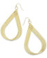 ფოტო #1 პროდუქტის Gold-Tone Diamond-Cut Multi-Row Twisted Tear-Shape Drop Earrings, Created for Macy's
