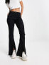 Фото #4 товара Hollister high rise slit flare jeans in black