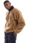 The North Face Extreme Pile 1/4 zip fleece jacket in brown