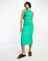 ASOS DESIGN Tall sleeveless cowl neck viscose midaxi dress with tie back detail in bright green