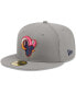 Фото #4 товара Men's Gray Los Angeles Rams Color Pack 59FIFTY Fitted Hat