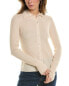 Фото #1 товара Vince Ribbed Button Front Cashmere & Silk-Blend Polo Shirt Women's