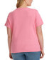 ფოტო #3 პროდუქტის Plus Size V-Neck T-Shirt