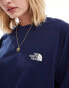 Фото #2 товара The North Face Geolines Redbox backprint oversized t-shirt in navy exclusive to ASOS