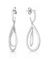 ფოტო #1 პროდუქტის Diamond Interlocking Drop Earrings (1/10 ct. t.w.) in Sterling Silver