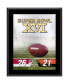 Фото #1 товара San Francisco 49ers vs. Cincinnati Bengals Super Bowl XVI 10.5" x 13" Sublimated Plaque