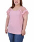 ფოტო #2 პროდუქტის Plus Size Short Dot Sleeve Top