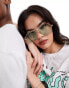 Фото #4 товара AIRE cosmos metal aviator sunglasses in green/gold