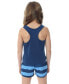 ფოტო #3 პროდუქტის Girls Hogwarts House Crest Racerback Tank and Shorts Pajama Set