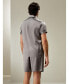 Men's 22 Momme Contrast Trim Short Silk Pajama Set for Men Черный, XSmall - фото #3