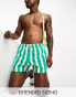 ASOS DESIGN swim shorts in short length in stripe