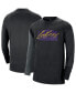Фото #2 товара Men's Black Los Angeles Lakers Courtside Versus Flight MAX90 Long Sleeve T-shirt