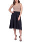 Women's Elastic Waistband Pocket Midi Skirt