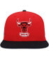 ფოტო #3 პროდუქტის Men's Red, Black Chicago Bulls Hardwood Classics Coast to Coast Fitted Hat