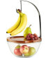 Фото #1 товара Wood & Glass Fruit Bowl with Banana Hook, Created for Macy's