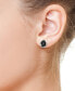 ფოტო #4 პროდუქტის EFFY® Onyx Oval Stud Earrings in Sterling Silver