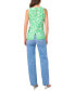 ფოტო #8 პროდუქტის Women's Printed Crewneck Split Back Keyhole Tank Top