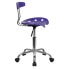 Фото #1 товара Vibrant Violet And Chrome Swivel Task Chair With Tractor Seat