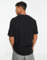 Selected Homme oversized heavy weight t-shirt in black