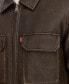 ფოტო #4 პროდუქტის Men's Faux-Leather Zip Utility Shirt Jacket