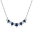 ფოტო #1 პროდუქტის Sapphire (3/4 ct. t.w.) & Diamond (1/5 ct. t.w.) Necklace in 14k White Gold