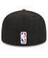 ფოტო #2 პროდუქტის Men's Black, Red Chicago Bulls 2023/24 City Edition 59FIFTY Fitted Hat