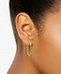 ფოტო #2 პროდუქტის Twisted Oval Medium Hoop Earrings, 40mm, Created for Macy's