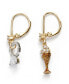 Two-Tone Ring Champagne Mismatch Earrings