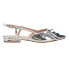 Фото #1 товара Chinese Laundry Harmony Metallic Slingback Womens Silver Flats Casual BHDG0METE