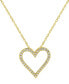 Macy's diamond Heart 18" Pendant Necklace (1/10 ct. t.w.) in Sterling silver or 14k Gold-Plated sterling Silver