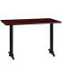 30"X48" Rectangular Laminate Table With 5"X22" Table Height Bases