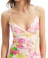 Фото #4 товара Women's Malinda Floral-Print Sleeveless Slip Dress