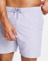 ASOS DESIGN swim shorts in mid length with eyelets in light blue