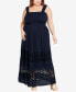 ფოტო #1 პროდუქტის Plus Size By The Beach Crochet Maxi Dress