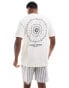 ONLY & SONS relaxed fit t-shirt with cosmic energy print in cream