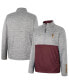 Men's Gray Arizona State Sun Devils John Half-Zip Jacket